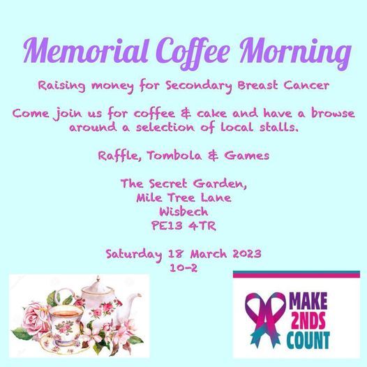 Memorial Coffee Morning, The Secret Garden Touring Park, Wisbech, 18