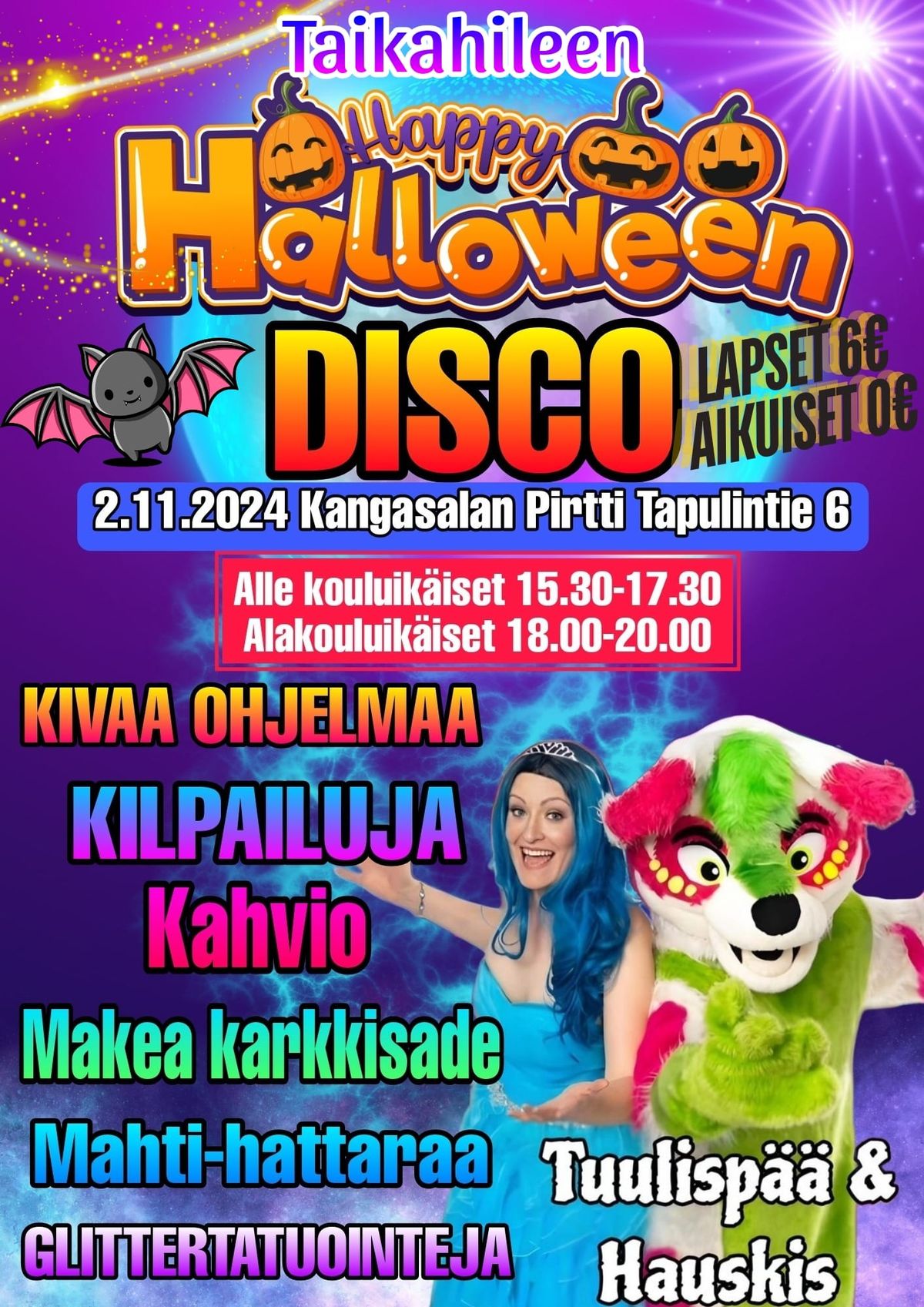 Hurjan Hauska lasten Halloween Disco