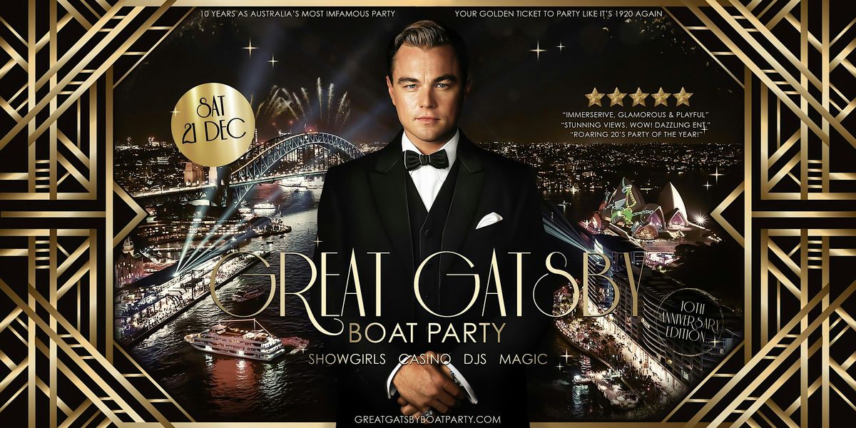 Gatsby Boat Party | Sydney  21 December  2024