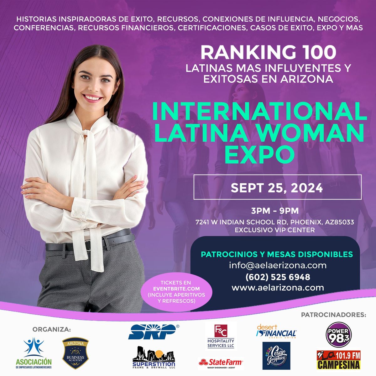 INTERNATIONAL LATINA WOMAN EXPO. RANKING 100 MOST INFLUENTIAL LATINA WOMEN IN ARIZONA 2024