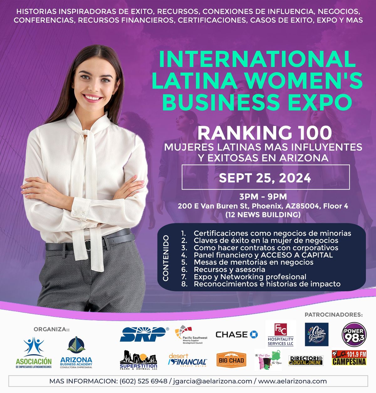 INTERNATIONAL LATINA WOMEN'S BUSINESS EXPO. RANKING 100 MOST INFLUENTIAL LATINA WOMEN IN ARIZONA