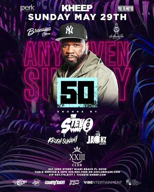 50 Cent at 23 Club South Beach Miami Memorial Day Weekend