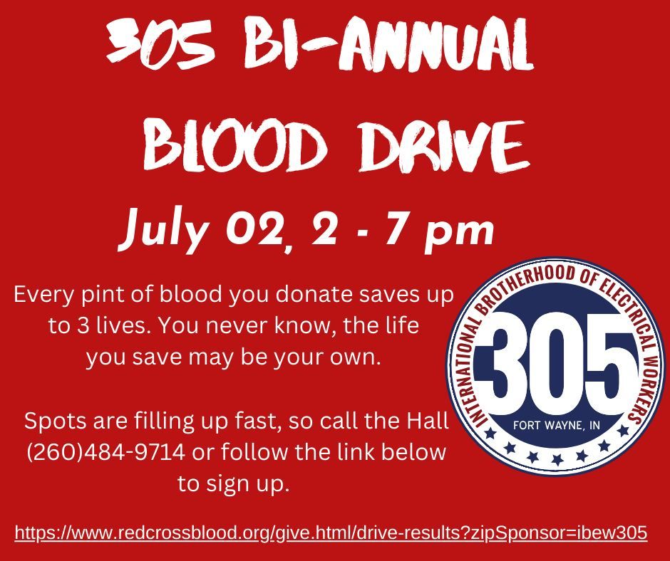 Local 305 Blood Drive