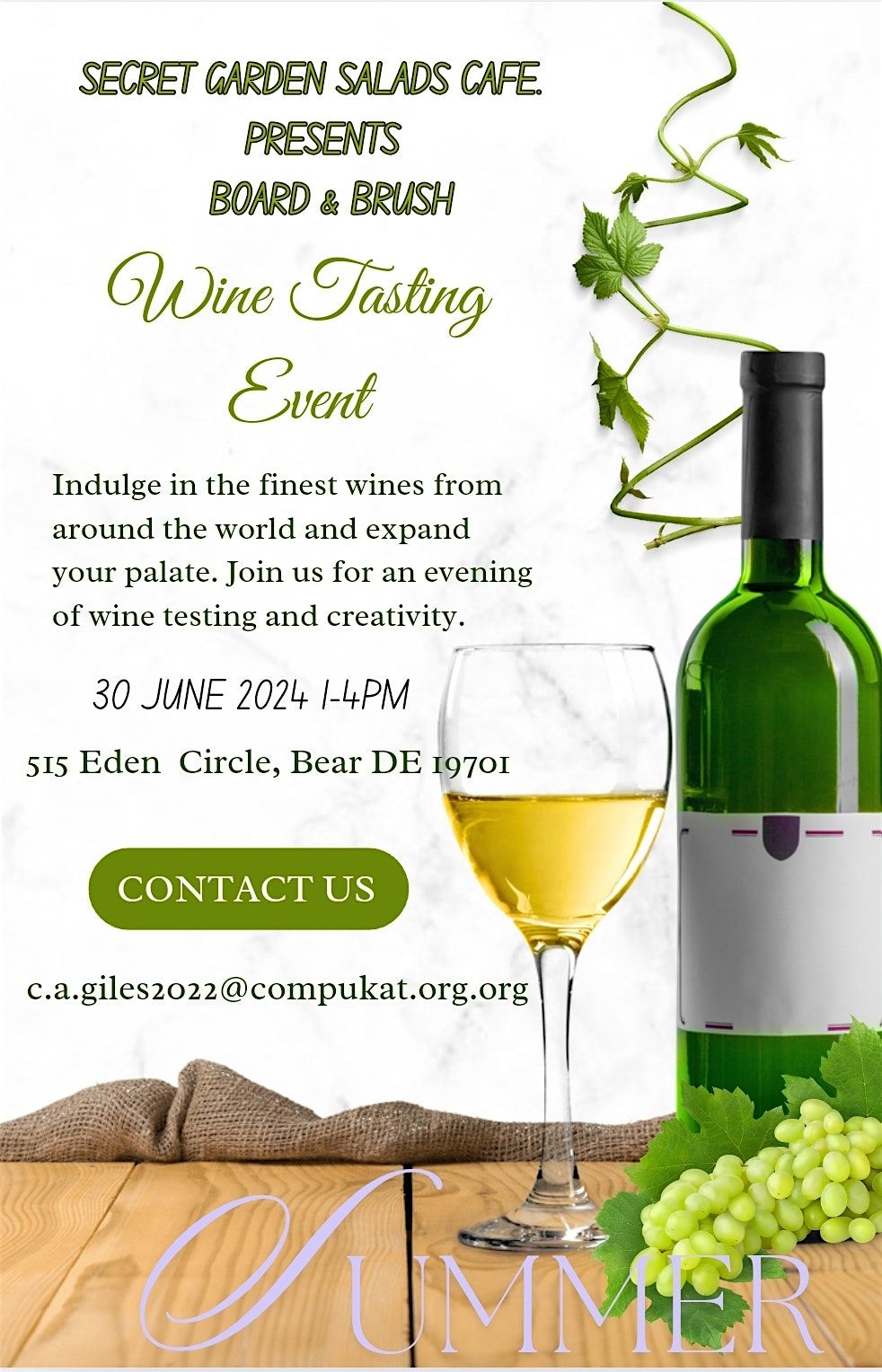 Board & Brush Wine Tasting Event