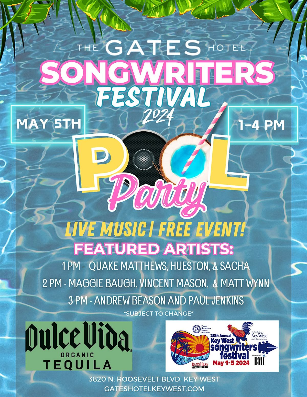 The Gates Hotel - Songwriters Festival 2024 Pool Party