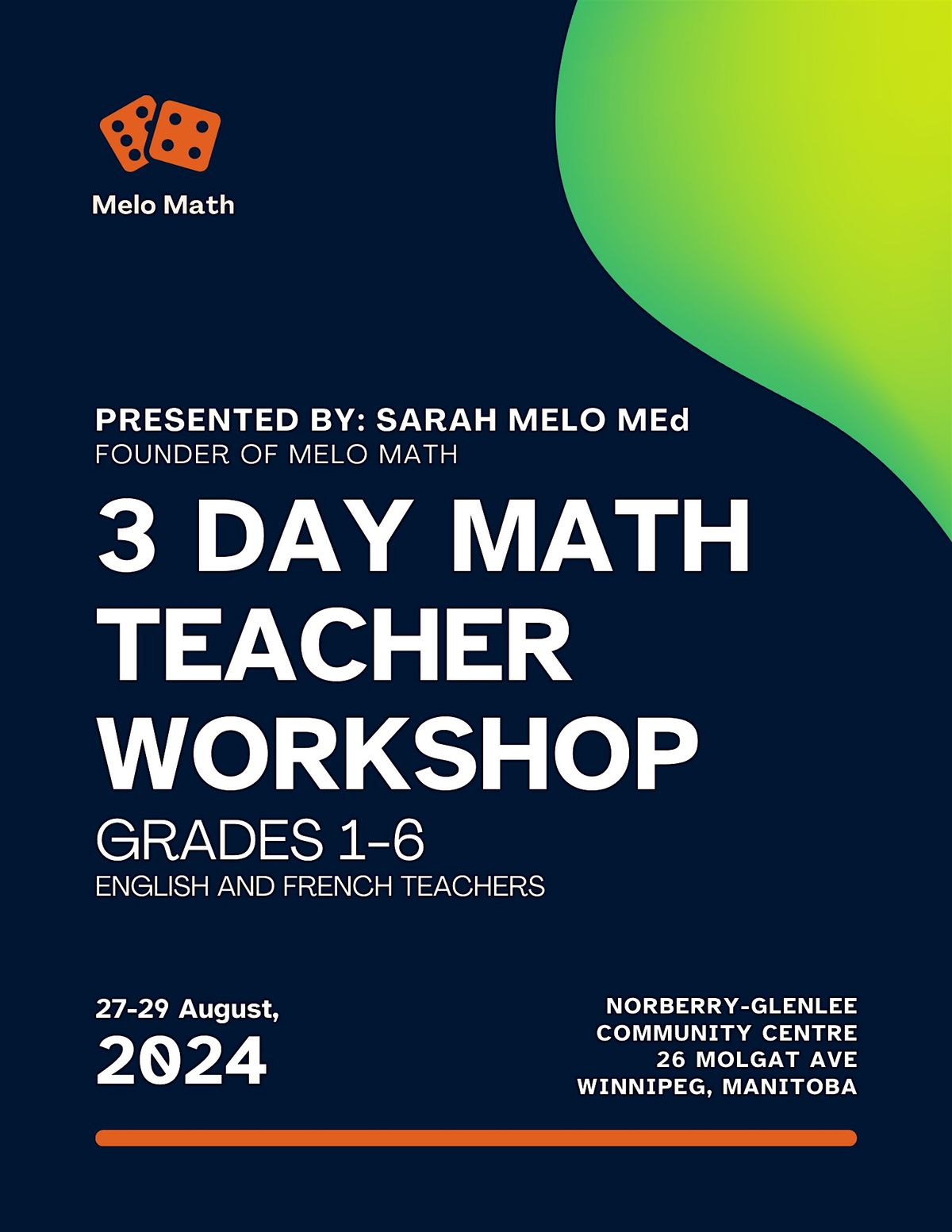 Aug 27-29, 2024: 3 DAY MATH TEACHER WORKSHOP