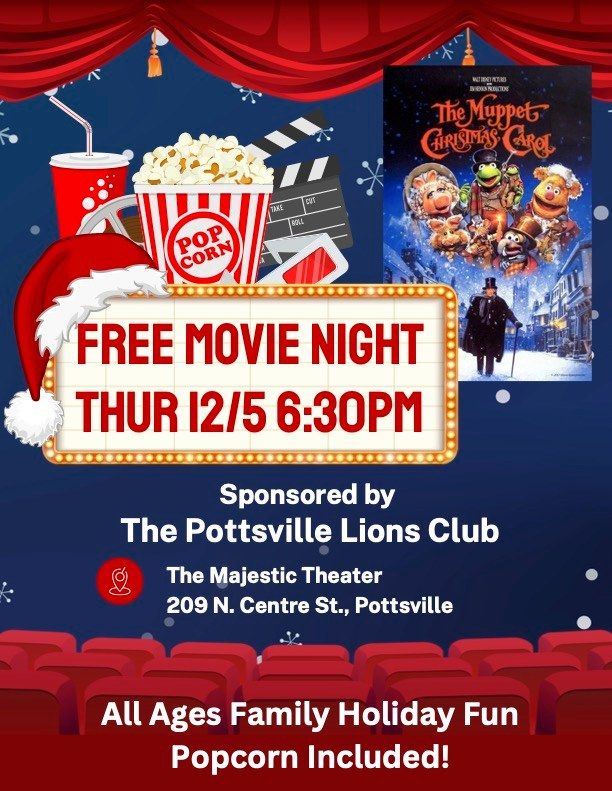 Free Movie Night Sponsored by Pottsville Lions Club