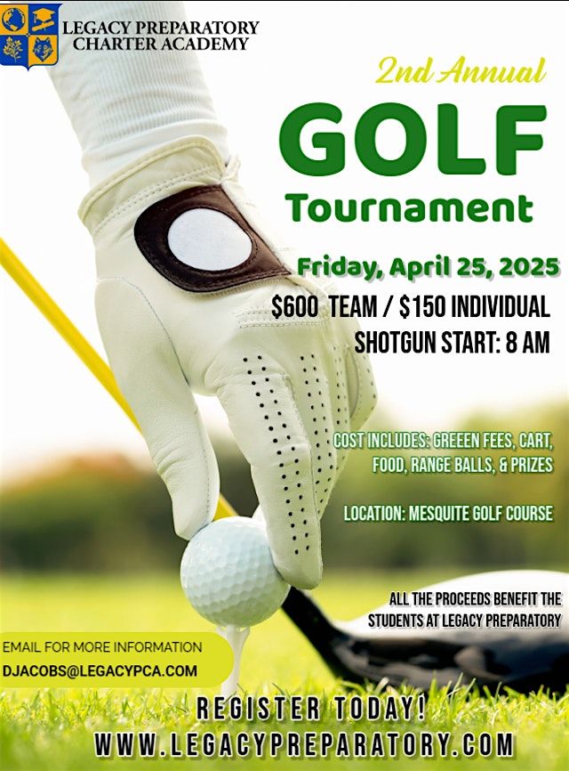 Join Us for the 2nd Annual Golf Tournament!