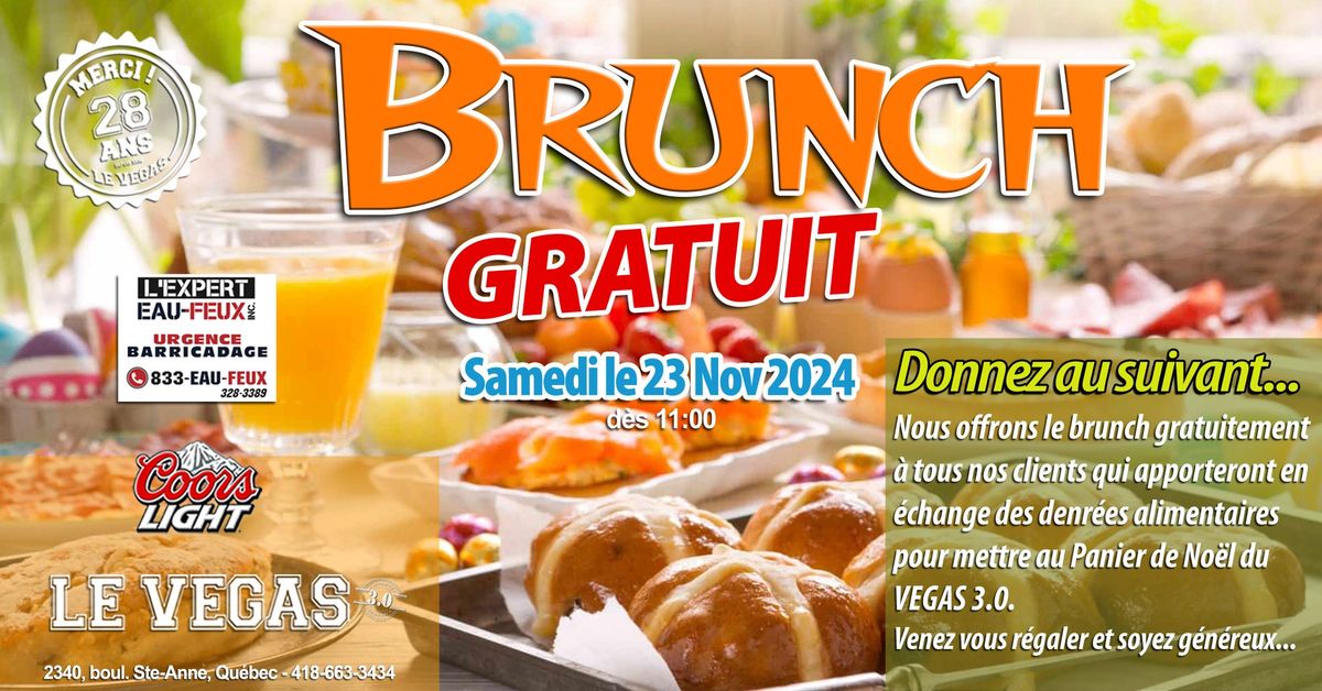 Brunch B\u00e9n\u00e9fice Donnez au suivant.