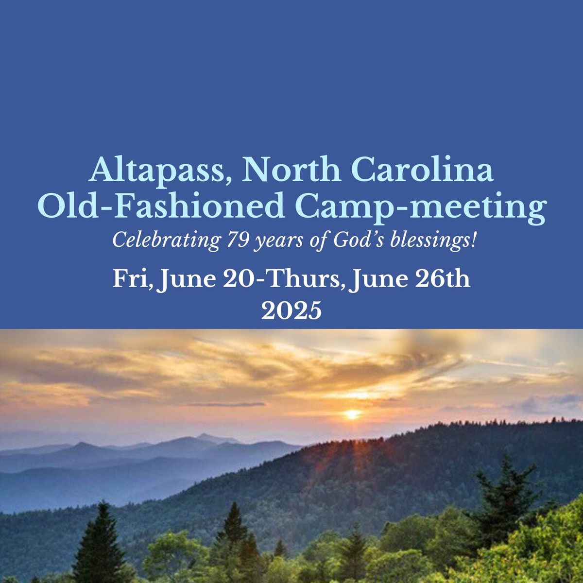 2025 Altapass NC Camp Meeting