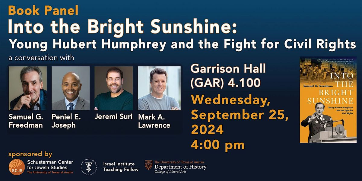 Book Panel: Into the Bright Sunshine with Gale Lecturer Samuel Freedman