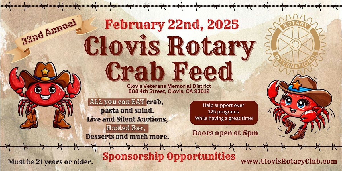 32nd Annual Clovis Rotary Crab Feed