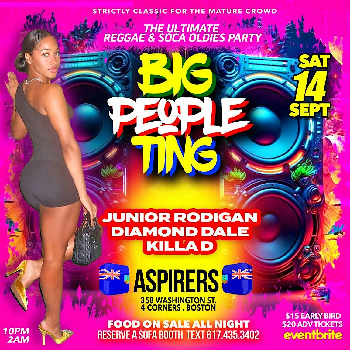 BIG PEOPLE TING : Ultimate Reggae and Soca Oldies Party at ASPIRERS