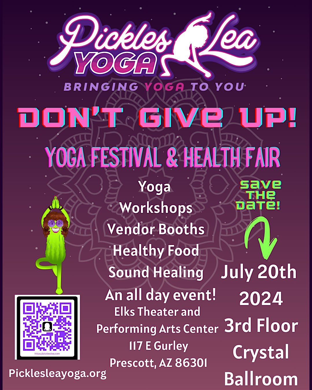 Don\u2019t Give Up! Yoga Festival and Health Fair