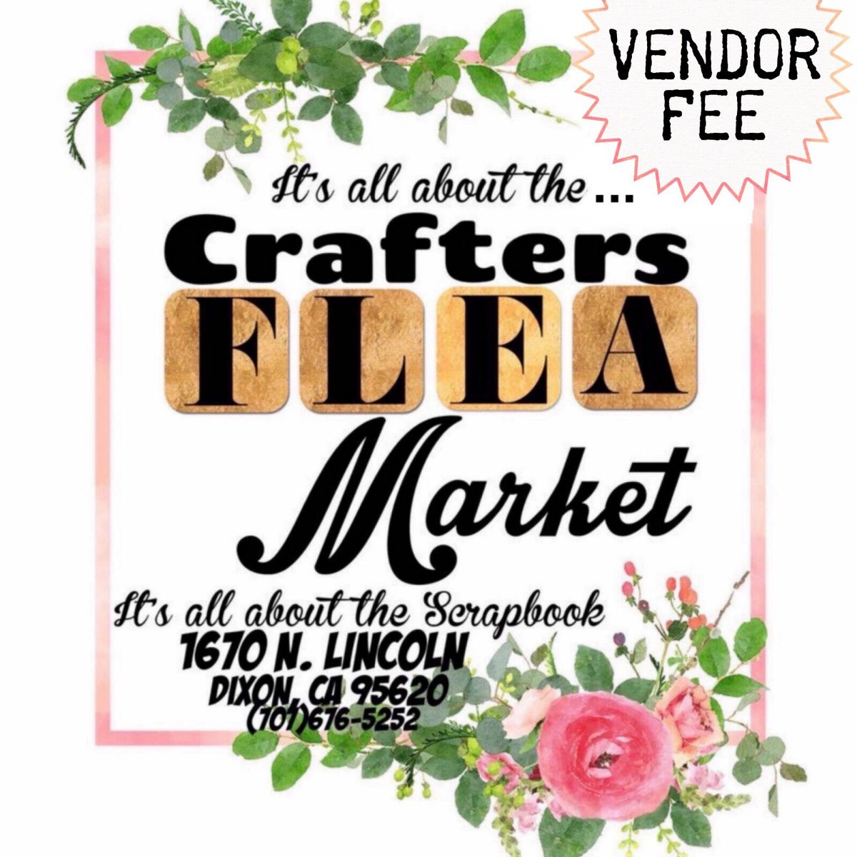 Crafters Flea Market Vendor Sign Ups - SOLD OUT