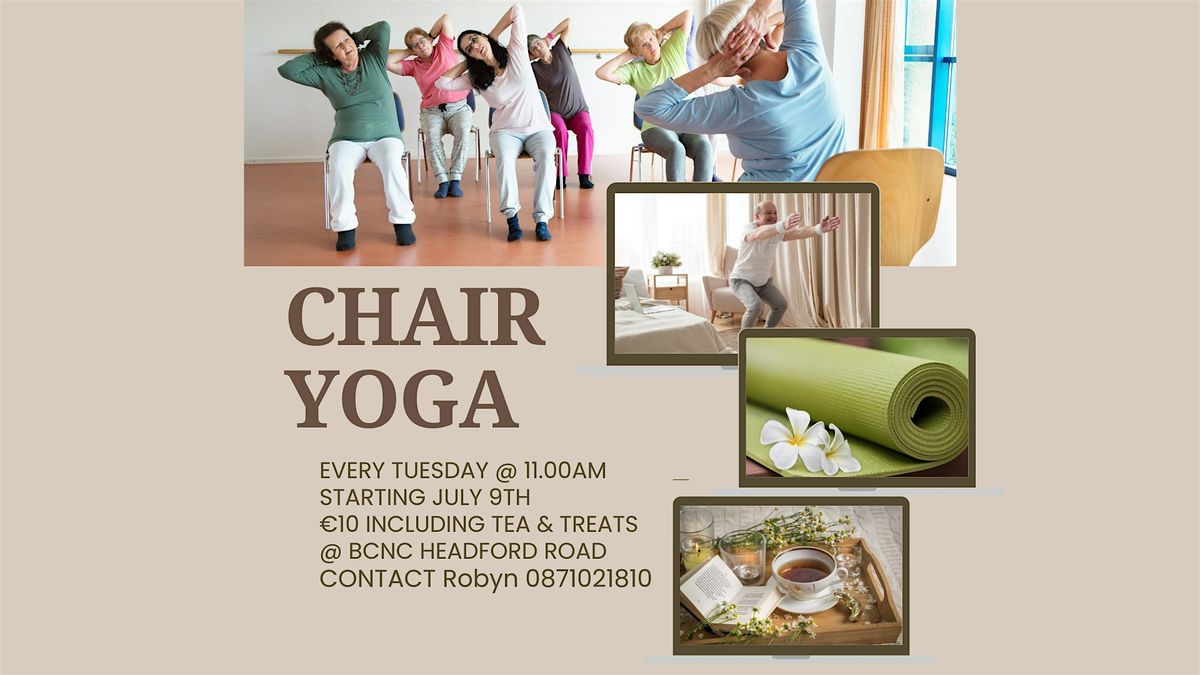 Chair Yoga For all, Every Tuesday 11am. BCNC.