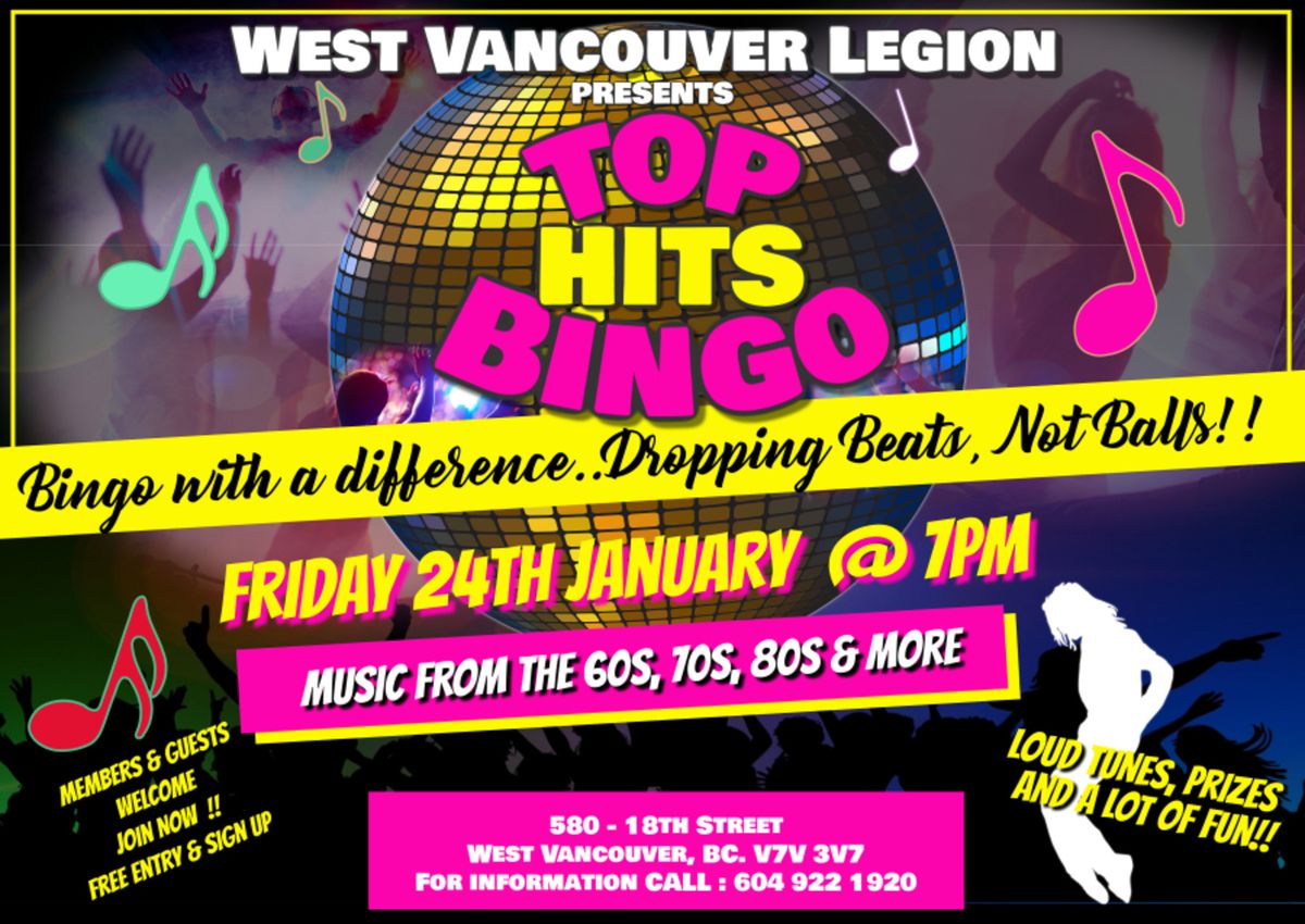 Top Hits Bingo @ West Van Legion