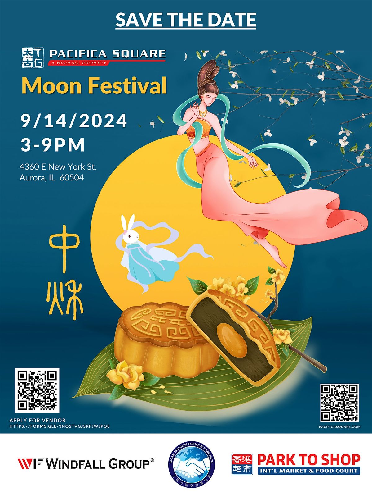 Pacifica Square Aurora IL 2024 Moon Festival Mid Autumn Celebration