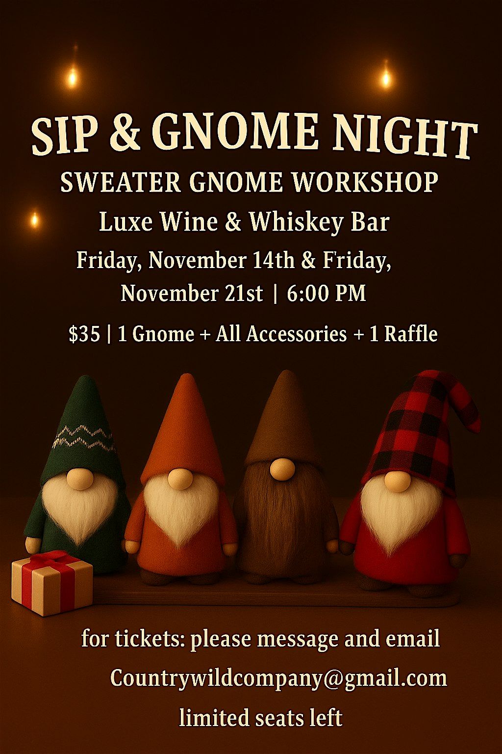 Sip & Gnome Friday November 21st