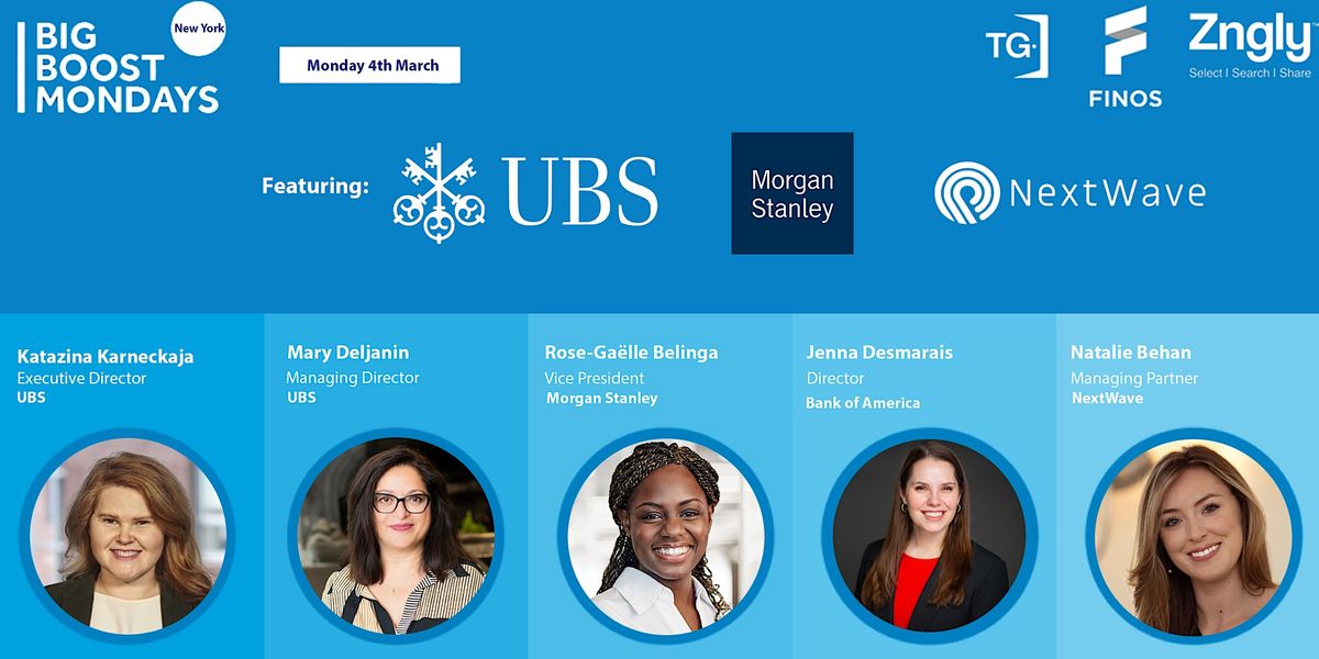 Tech Gateway presents "Big Boost Mondays" New York @ UBS