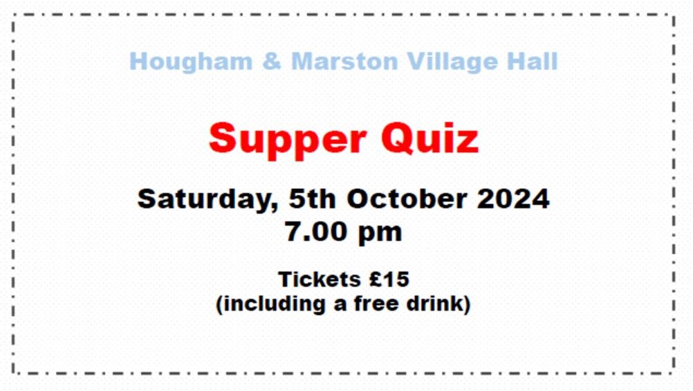 Village Hall Supper Quiz