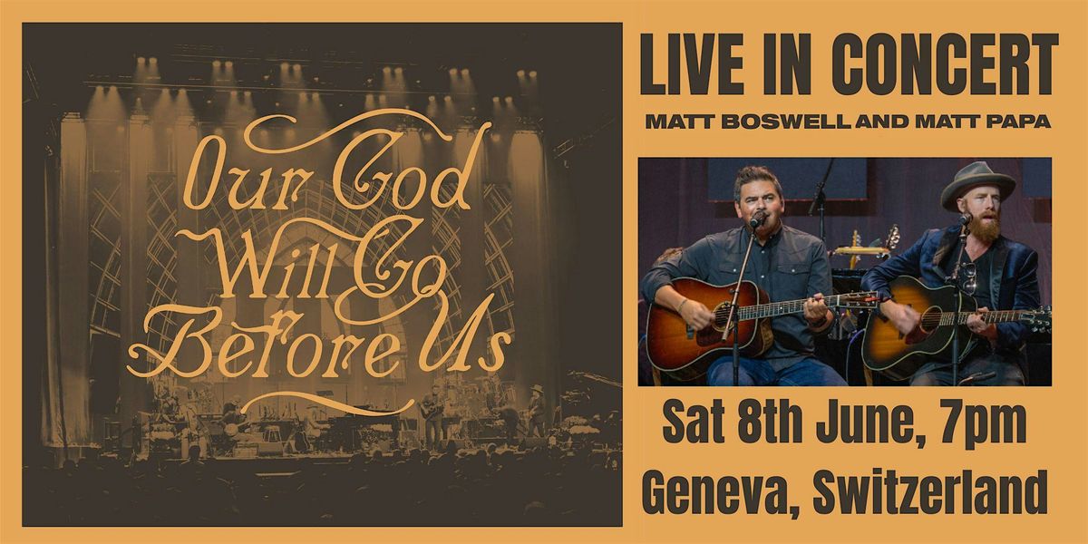 SAVE THE DATE: Matt Boswell & Matt Papa LIVE in Geneva