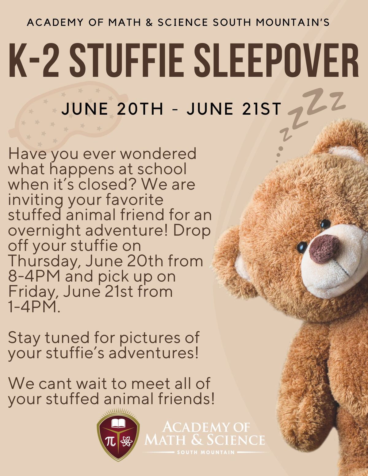 K-2 Stuffie Sleepover