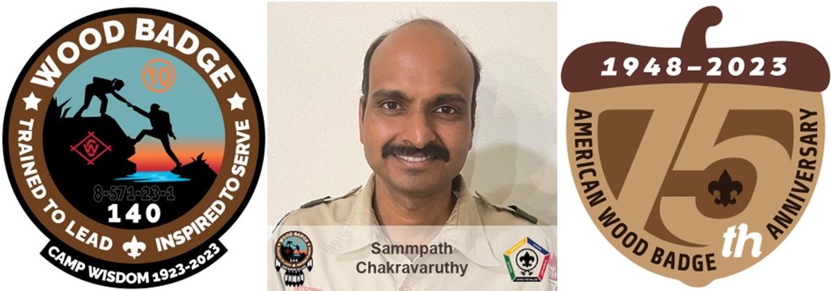 Wood Badge Beading for Sammpath Chakravaruthy