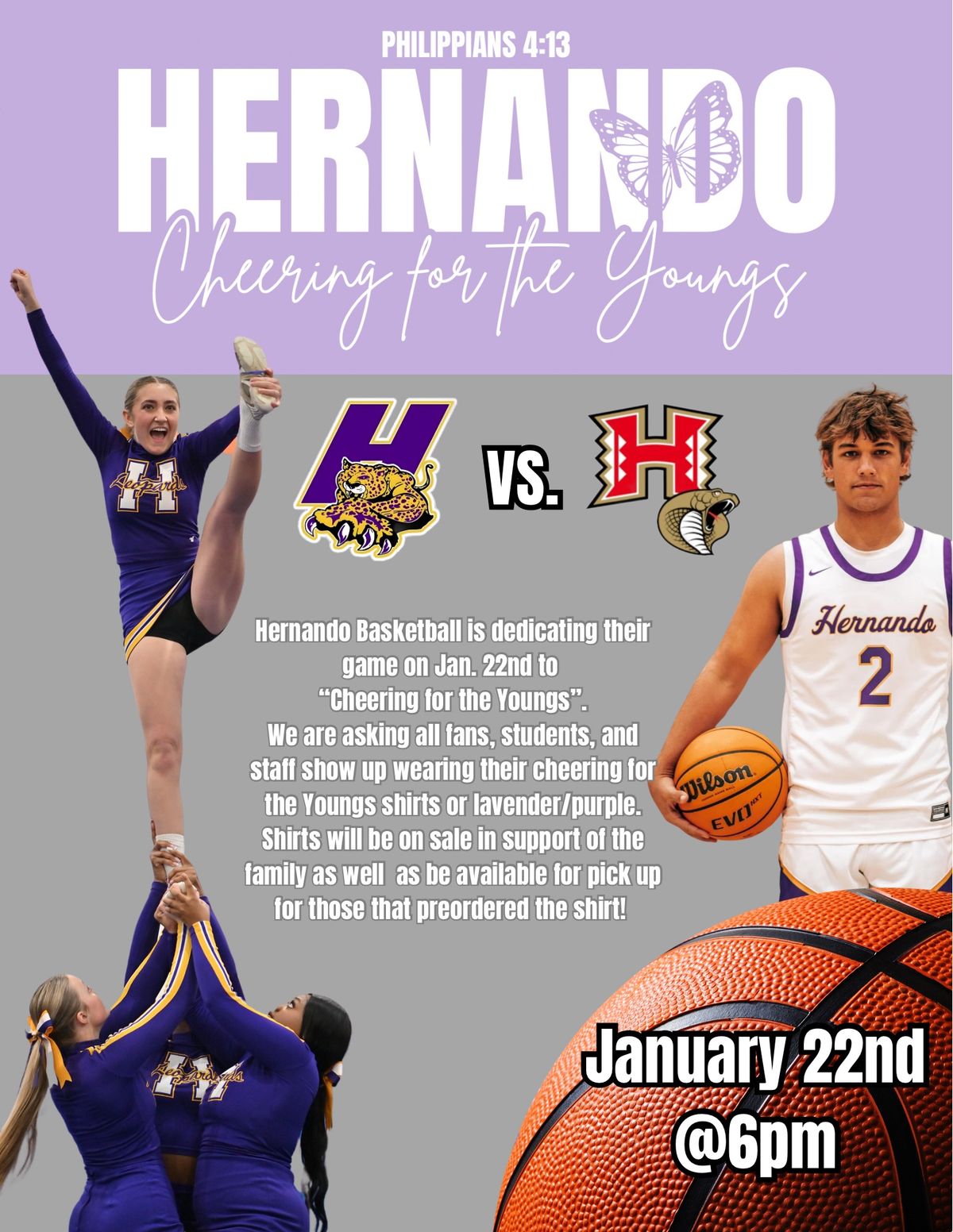 Cheering for the Youngs night HERNANDO BASKETBALL