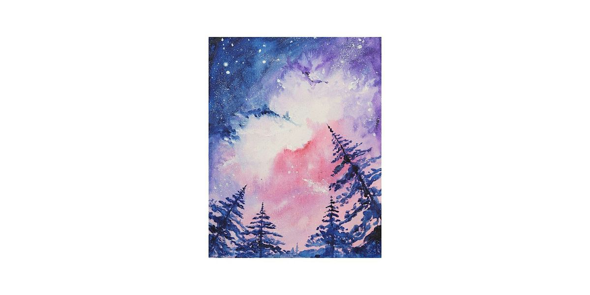 Violet Night Watercolor Painting Class