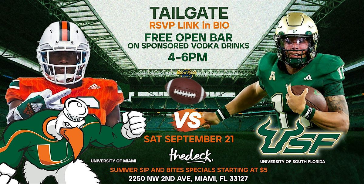 UM VS. USF Tailgate at Wynwood Marketplace