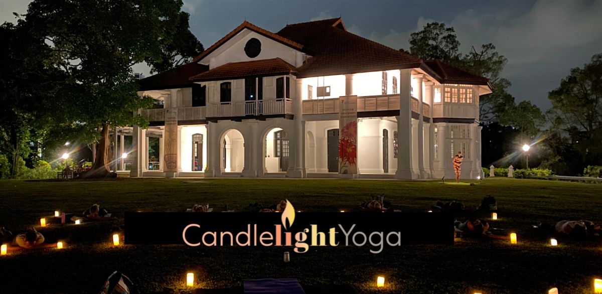 Evening Destress Yoga Class at the Botanic Garden with magical candlelights