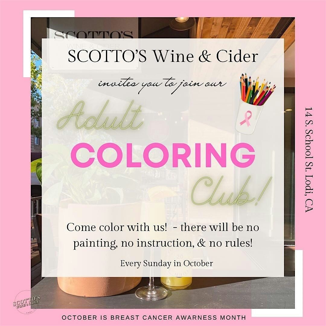 SCOTTO\u2019S Adult Coloring Club - 10\/20\/24