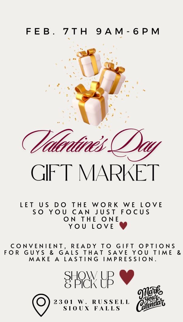 Valentine\u2019s  P O P - UP gift market day!  