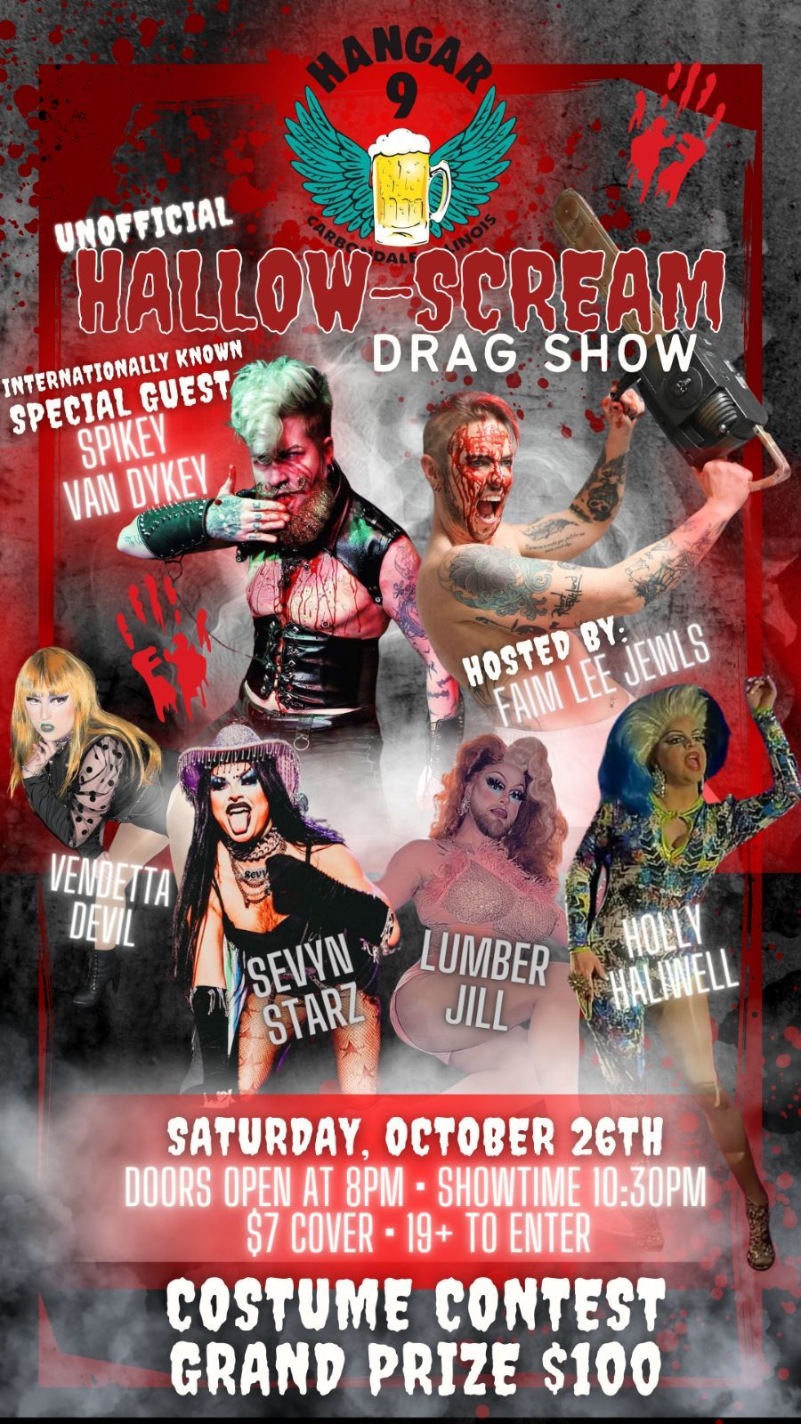 UNOFFICIAL\ud83c\udf83 HALLOW-SCREAM DRAG SHOW w\/ special guest Spikey Van Dykey @ Hangar 9!