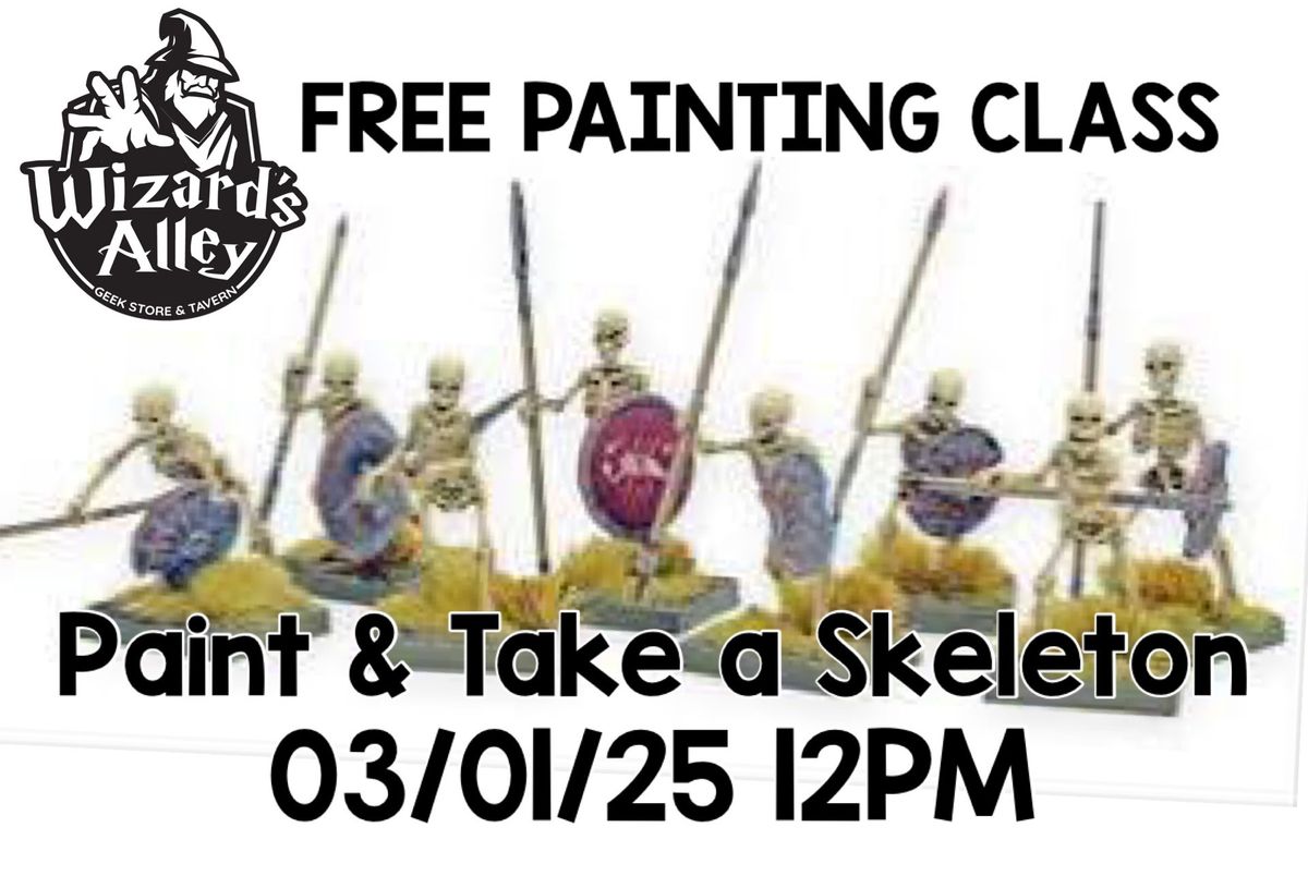 Free Painting Class Skeleton Paint and Take