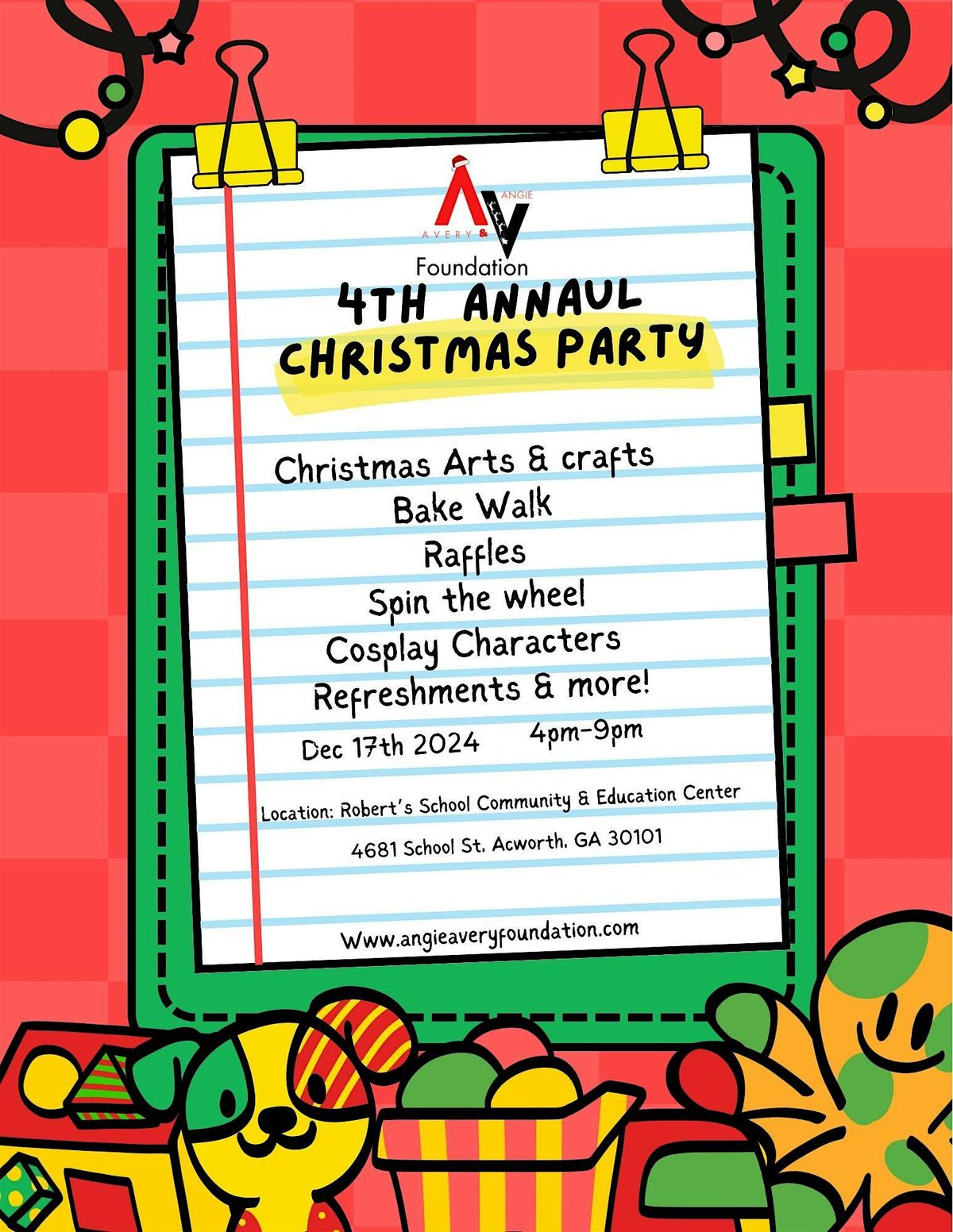 The Angie & Avery Foundation 4th Annual Christmas Giveaway