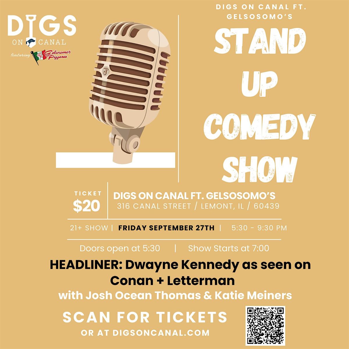 September  Comedy Night at Digs