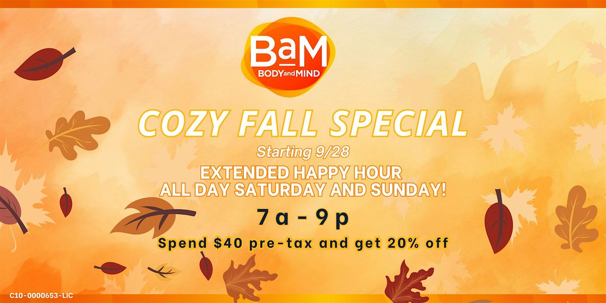 Cozy Fall Special at BaM San Diego!