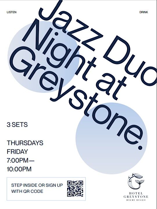 Jazz Duo Night at Hotel Greystone