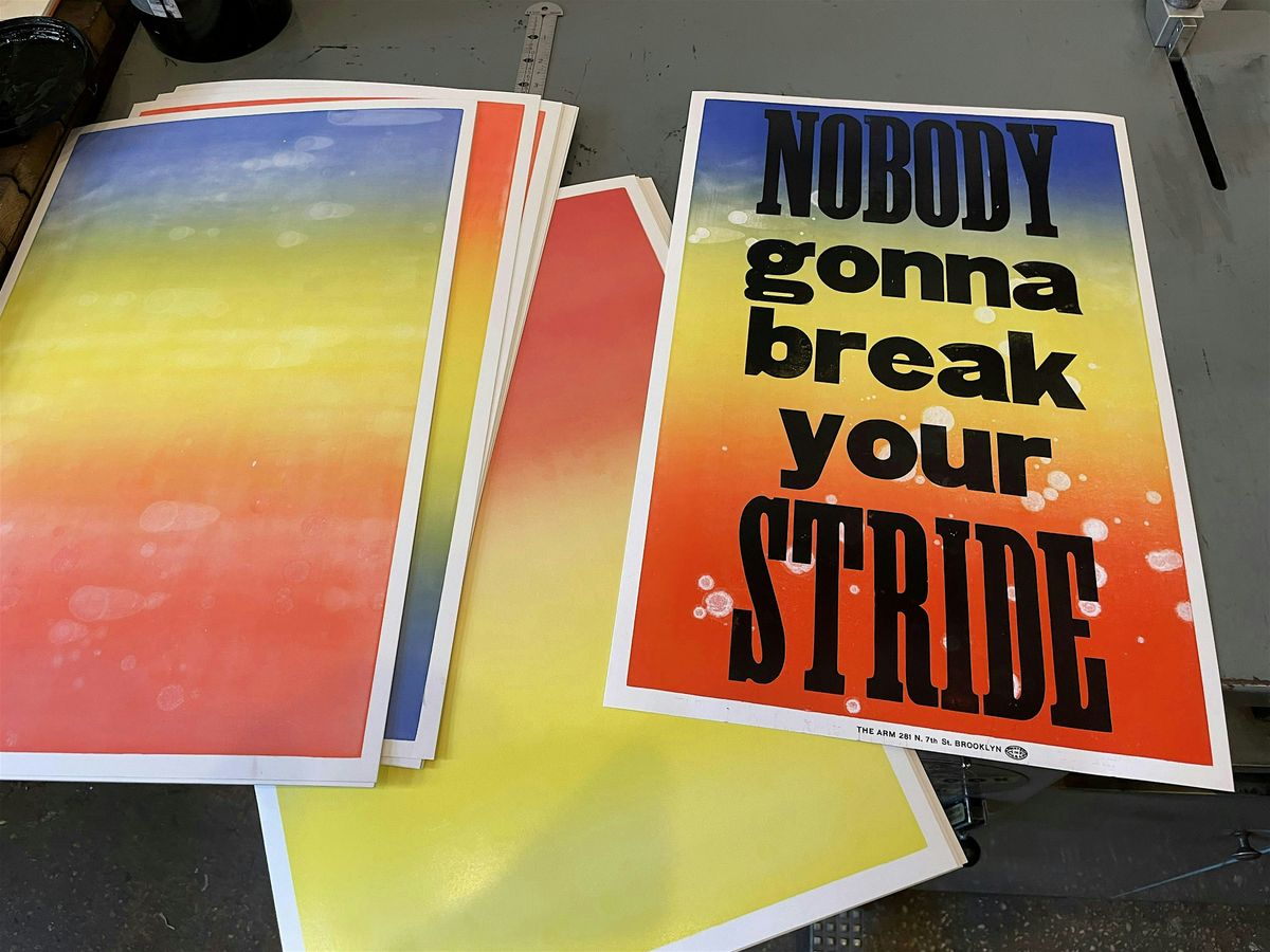 NYC MARATHON LETTERPRESS POSTER PRINTING WORKSHOP