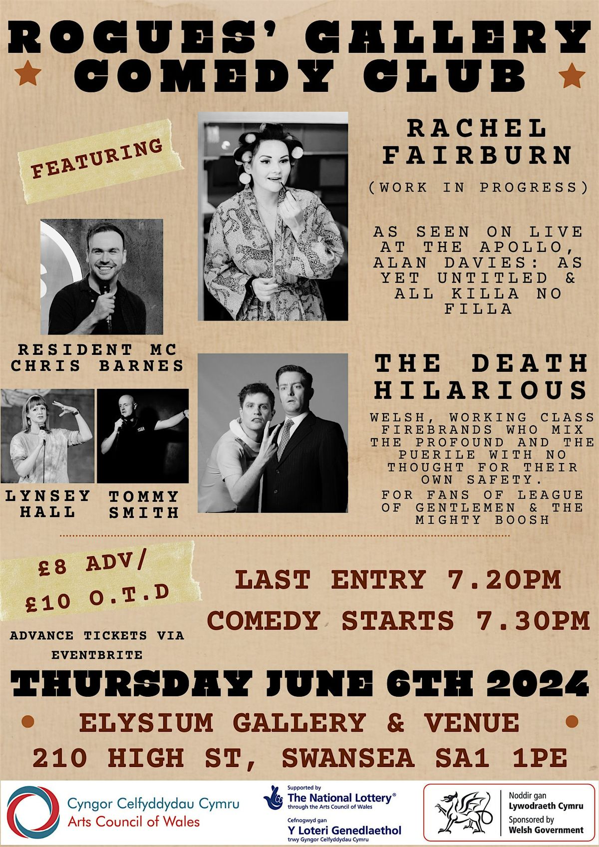 Rogues' Gallery Comedy Club w\/ Rachel Fairburn + The Death Hilarious + more