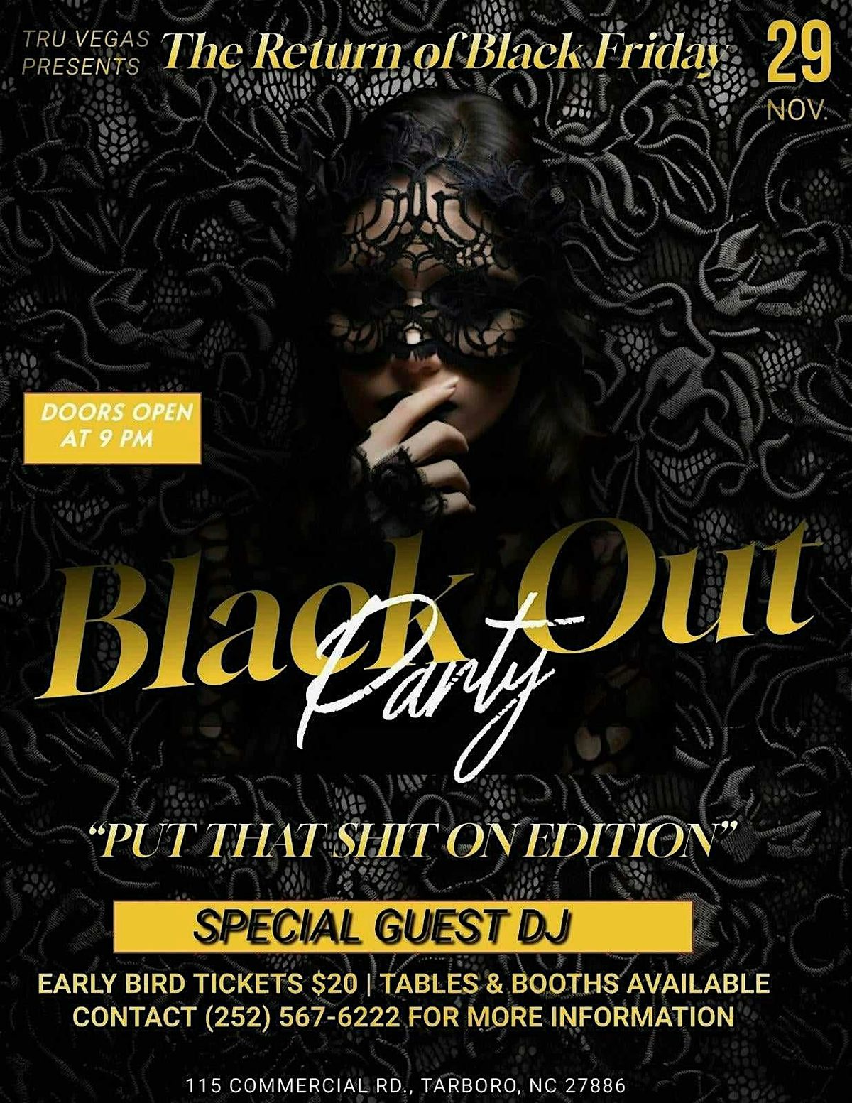 The Return of Black Friday: Black Out Party