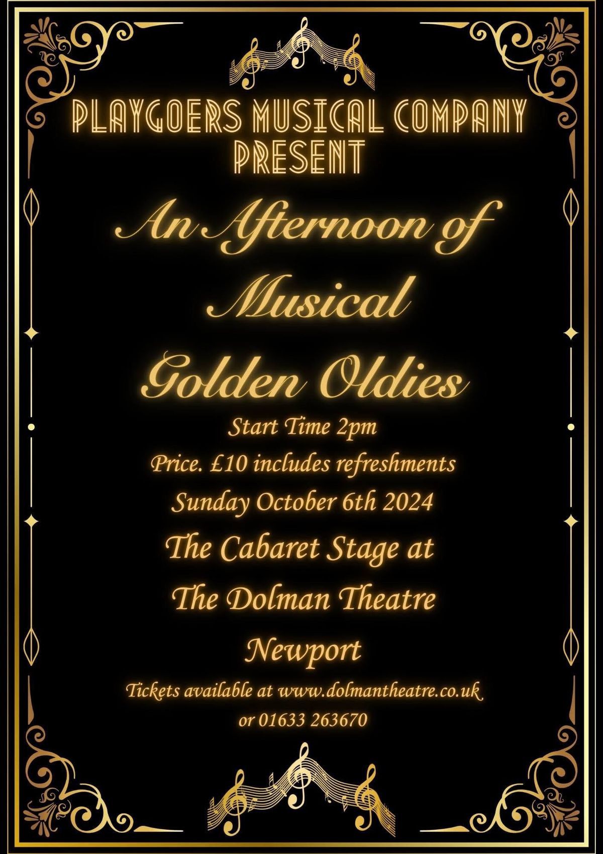 Playgoers Musical Company present an afternoon of Musical Golden Oldies