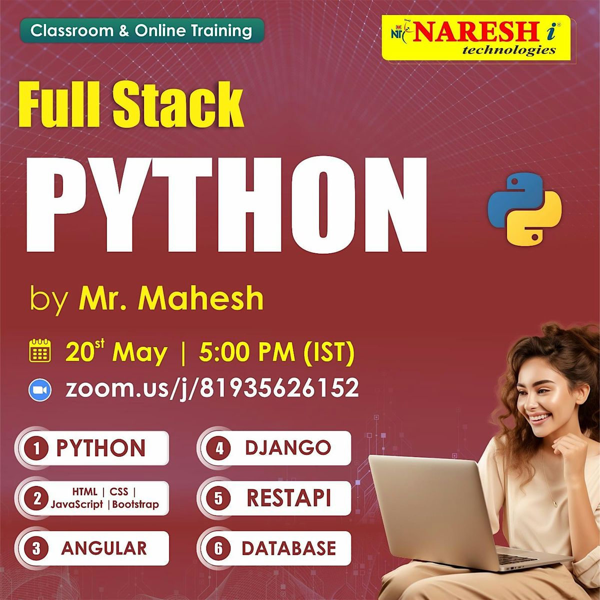 Top Python Full Stack Institute in Ameerpet | Python Training | NareshIT