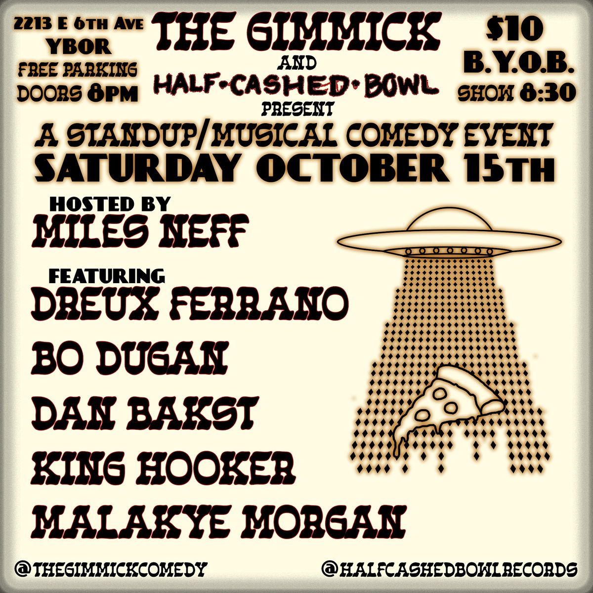 Music, Comedy and Musical Comedy @ THE GIMMICK!