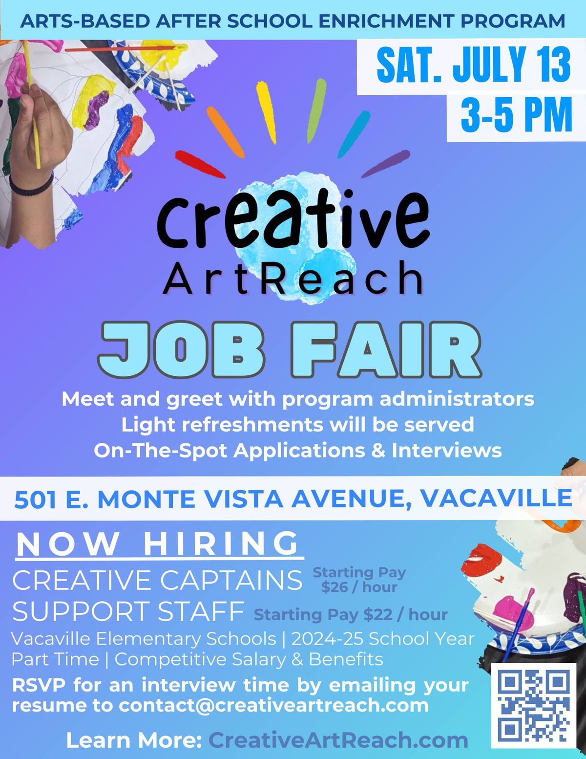 Job Fair: Creative-Based After-School Care Provider