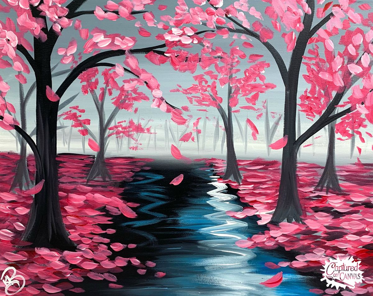 Rainy Cherry Blossoms Paint Party!