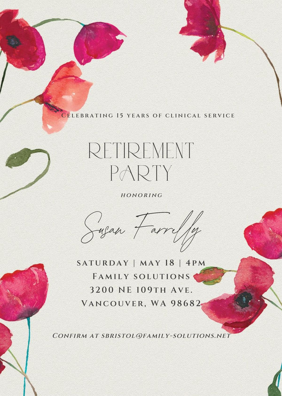 Retirement Party for Susan Farrelly