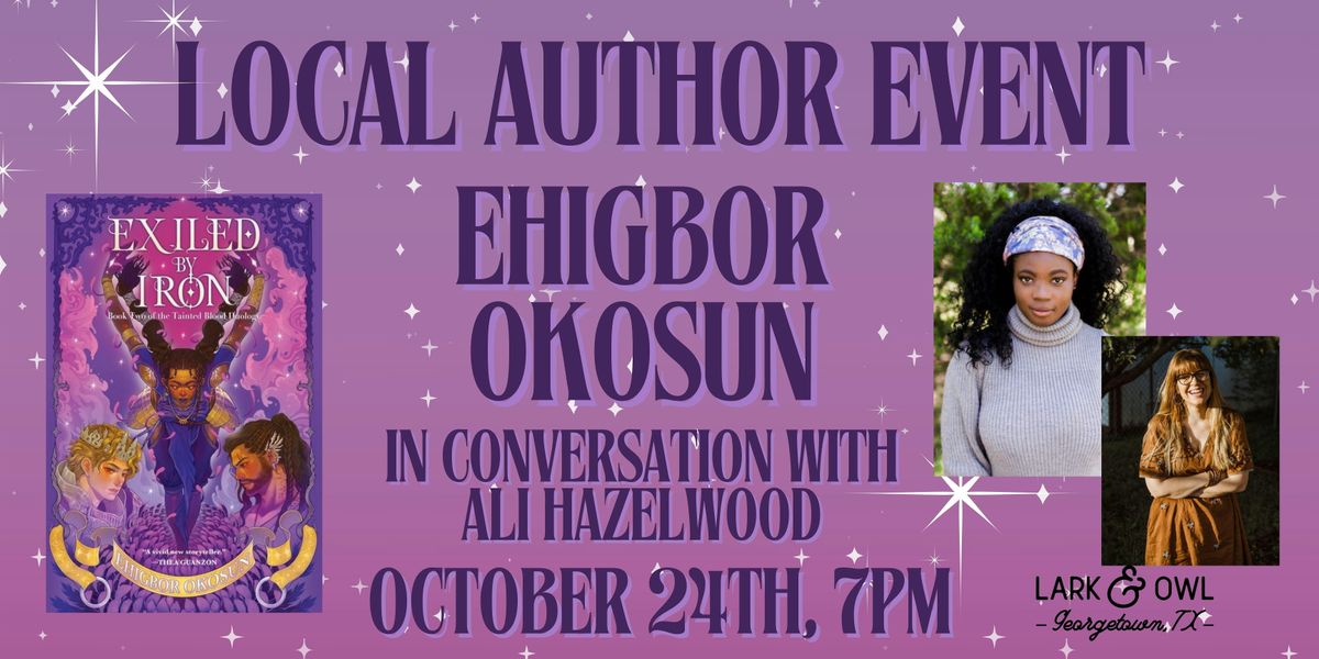 Ehigbor Okosun Author Event: EXILED BY IRON